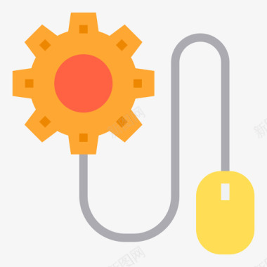 鼠标工程55扁平图标图标