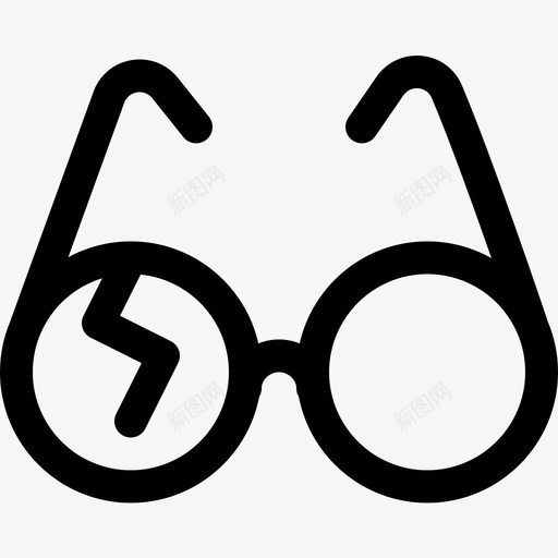 眼镜书呆子37直线型图标svg_新图网 https://ixintu.com 书呆子37 直线型 眼镜