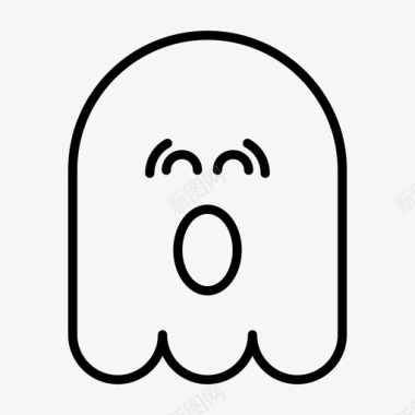 鬼魂boo表情符号图标图标