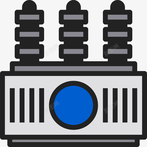 电力变压器能量47线性颜色图标svg_新图网 https://ixintu.com 变压器 电力 线性 能量 颜色