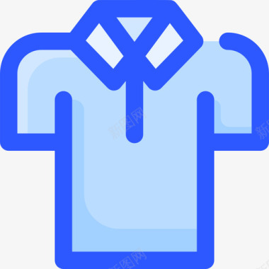 马球衫衣服154蓝色图标图标