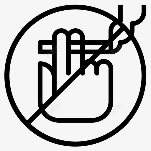 禁止吸烟香烟标牌图标svg_新图网 https://ixintu.com 吸烟 标牌 禁止吸烟 酒店 香烟