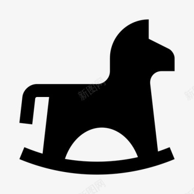 马玩具婴儿摇摆马图标图标