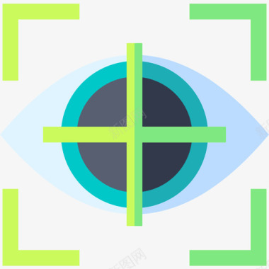 眼球追踪虚拟现实71平面图标图标