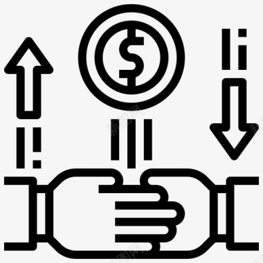 转账商业和金融美元符号图标图标