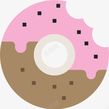 甜甜圈90号餐厅公寓图标图标