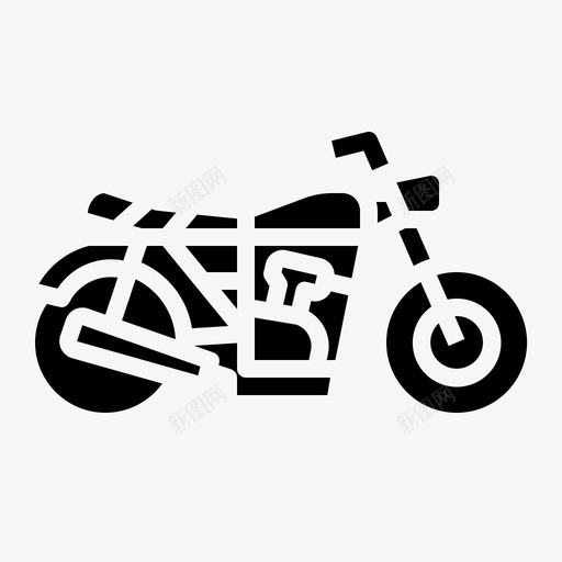 复古摩托车交通工具车辆图标svg_新图网 https://ixintu.com 交通工具 复古 摩托车 车辆