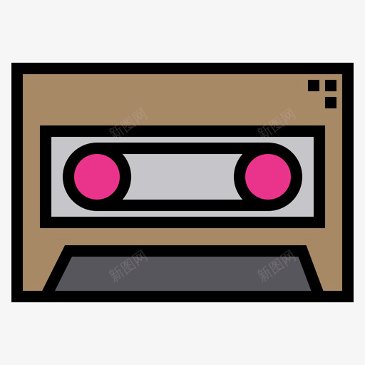盒式磁带音乐84线性彩色图标svg_新图网 https://ixintu.com 彩色 盒式 磁带 线性 音乐
