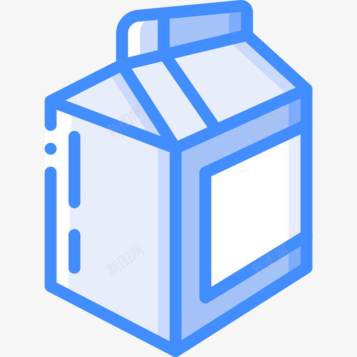 牛奶容器4蓝色图标svg_新图网 https://ixintu.com 容器4 牛奶 蓝色