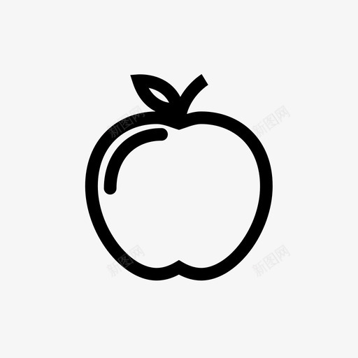 健康食品苹果护理图标svg_新图网 https://ixintu.com 健康 健康食品 医疗 图标 护理 标线 样式 苹果