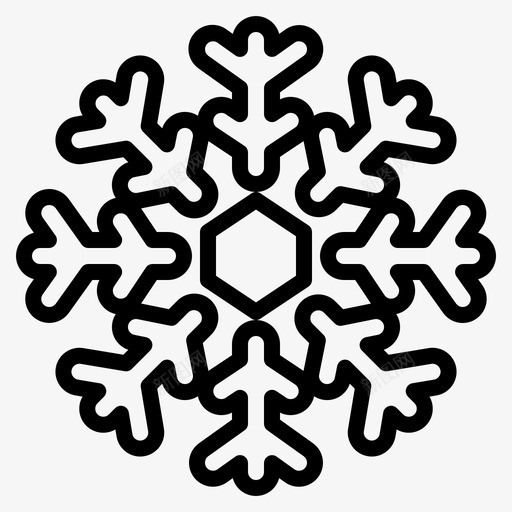 雪花209天气线性图标svg_新图网 https://ixintu.com 209天气 线性 雪花