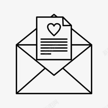 情书电子邮件情人节图标图标