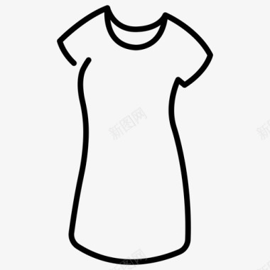 衬衫裙衣服款式图标图标