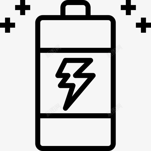 电池电5线性图标svg_新图网 https://ixintu.com 电5 电池 线性