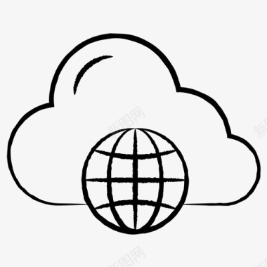 全球云互联网图标图标