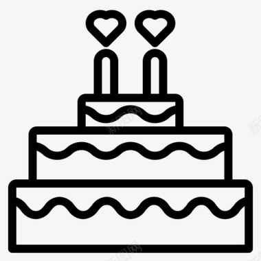 结婚蛋糕浪漫26直系图标图标