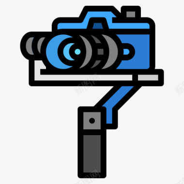相机小工具29线性颜色图标图标