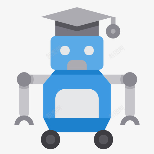 机器人教育和学习12扁平图标svg_新图网 https://ixintu.com 学习 扁平 教育 机器人