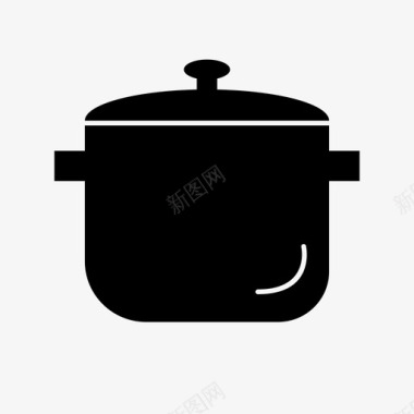 压力锅烹饪食物图标图标