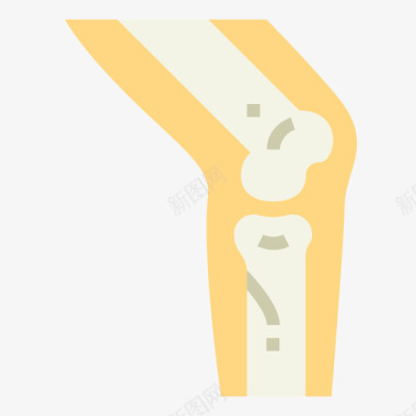 膝人体器官5扁平图标图标