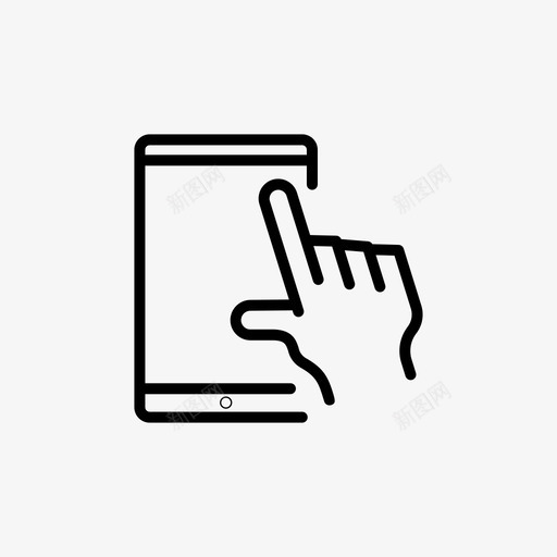 智能手机触摸手势5线性图标svg_新图网 https://ixintu.com 手势 手机 智能 线性 触摸