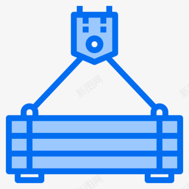 起重机120结构蓝色图标图标