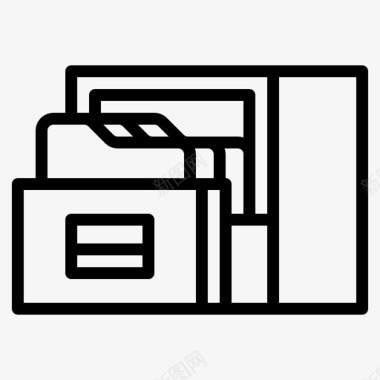 文件柜文件和文件夹22大纲图标图标