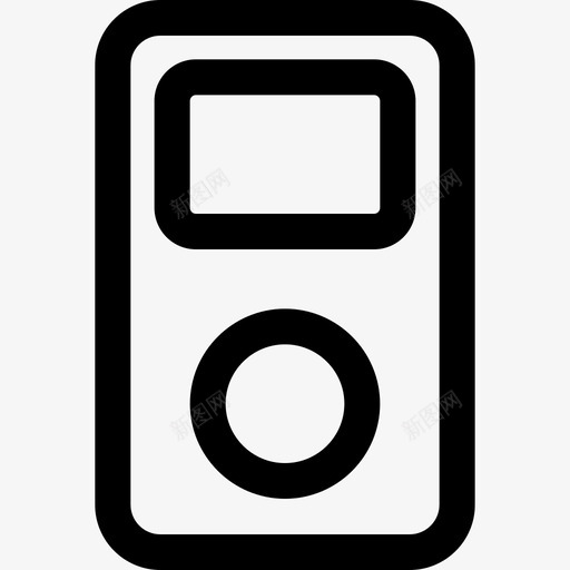音乐播放器电话和手机1线性图标svg_新图网 https://ixintu.com 手机 播放器 电话 线性 音乐