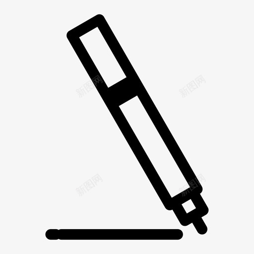 手写钢笔铅笔图标svg_新图网 https://ixintu.com 办公室 应用 手写 签名 粗体 钢笔 铅笔