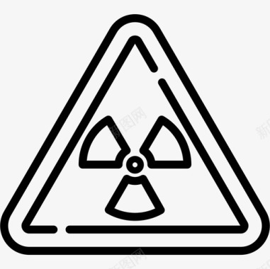 辐射信号禁止7线性图标图标