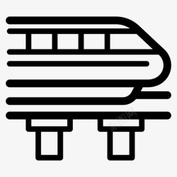 单轨铁路单轨铁路火车图标高清图片