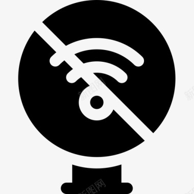 无Wifi信号和禁令2已填充图标图标