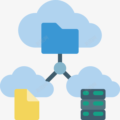 云计算信息技术12扁平图标svg_新图网 https://ixintu.com 云计算 信息技术 扁平