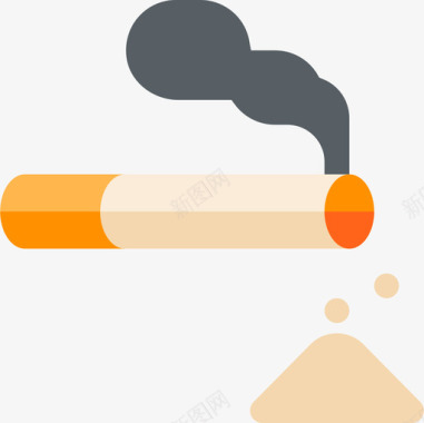 香烟上瘾平淡图标图标