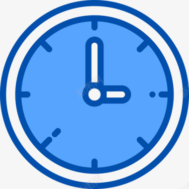 时钟家装29蓝色图标图标
