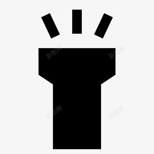 手电筒灯泡移动图标svg_新图网 https://ixintu.com 手电筒 灯泡 移动 移动标志