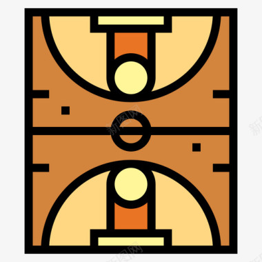 篮球场篮球44线颜色图标图标