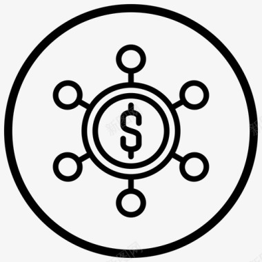 货币功能商业美元图标图标