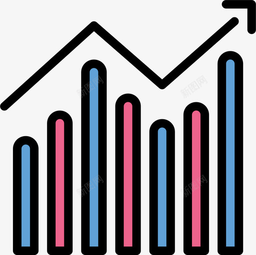 生长图表和图表4线颜色图标svg_新图网 https://ixintu.com 图表 生长 颜色