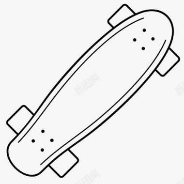 便士滑板滑板和长板类型图标图标