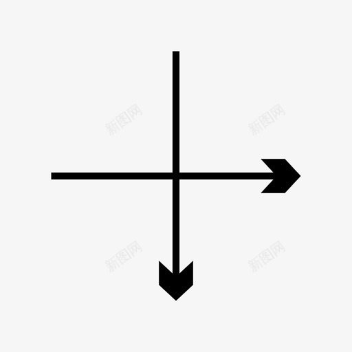 箭头弓十字图标svg_新图网 https://ixintu.com 十字 弓 方向 箭头 箭头弓4
