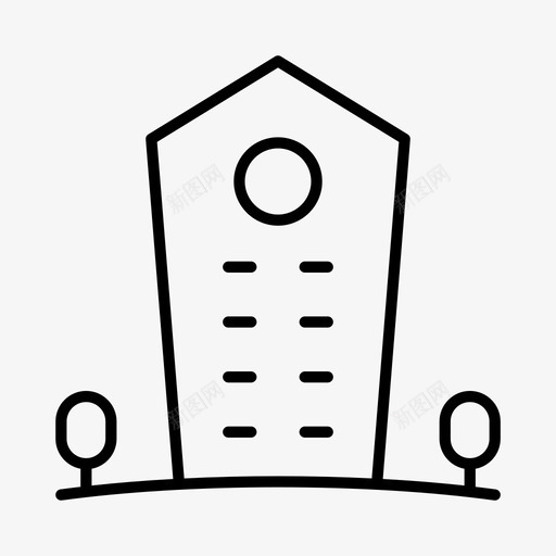 建筑物城市结构图标svg_新图网 https://ixintu.com 城市 城镇 建筑物 结构