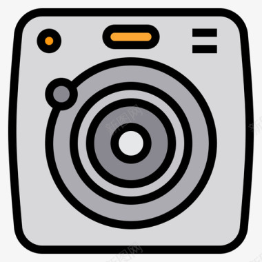 相机小工具35线性颜色图标图标