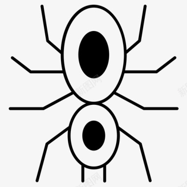 蜘蛛昆虫蜘蛛网图标图标