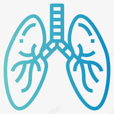 肺人体器官4梯度图标图标