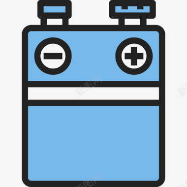 电池能量48蓝色图标图标