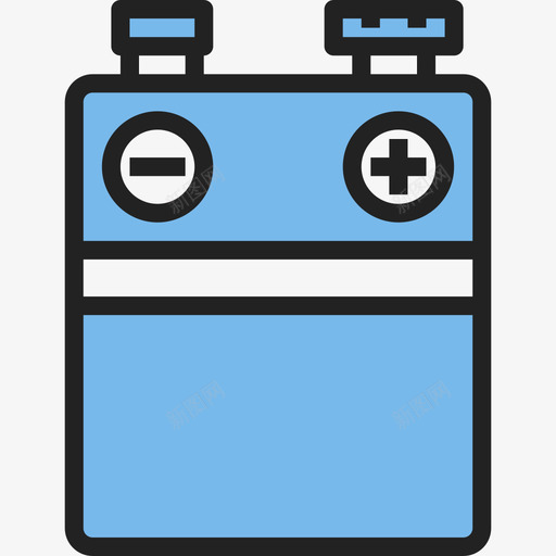 电池能量48蓝色图标svg_新图网 https://ixintu.com 电池 能量 蓝色