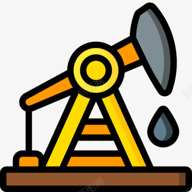 石油钻机油气4线颜色图标图标