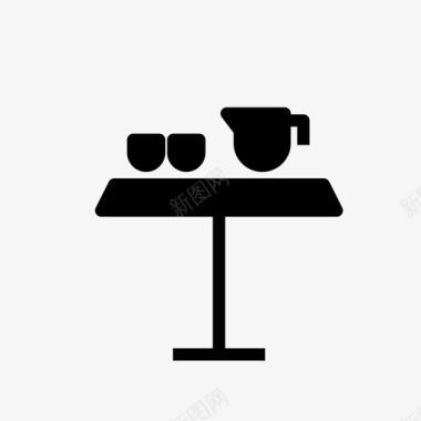 咖啡桌装饰家具图标图标