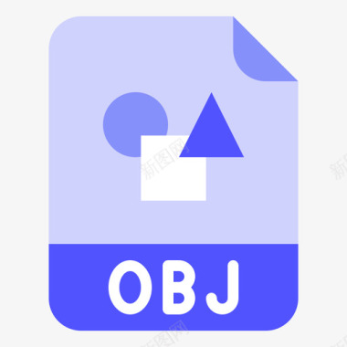 Obj文件扩展名4平面图标图标